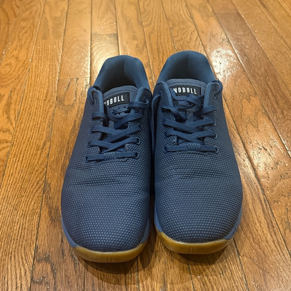 NOBULL Navy Blue/Gum SuperFabric CrossFit Men  Athletic Sneakers-SZ 11.5 - W 13
